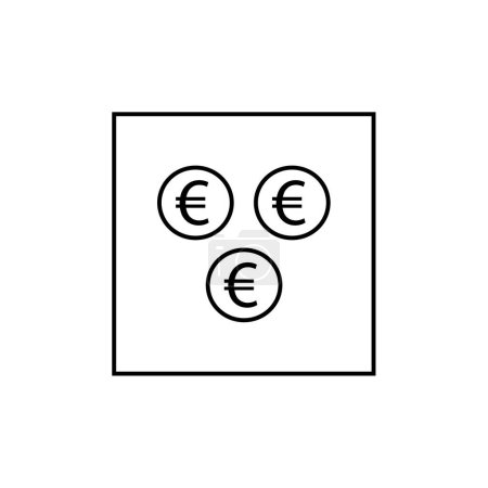 Ilustración de Euro dinero icono vector ilustración diseño - Imagen libre de derechos