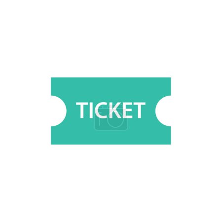 Téléchargez les illustrations : Illustration vectorielle d'une icône de ticket - en licence libre de droit
