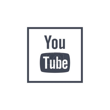 YouTube einfache Icon-Vektor-Illustration, Video, Medienkonzept  
