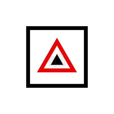 Téléchargez les illustrations : Icône de symbole de triangles, illustration vectorielle - en licence libre de droit