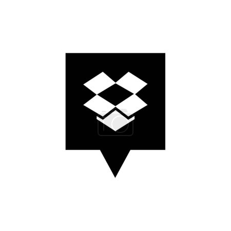Ilustración de Dropbox logotipo corporativo de las redes sociales. ilustración gráfica vectorial. - Imagen libre de derechos