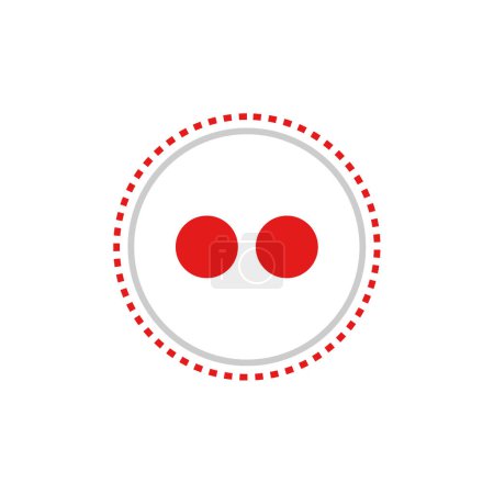 Ilustración de Logotipo de Flickr, servicio de alojamiento de imágenes y video, y comunidad en línea, ilustración vectorial - Imagen libre de derechos