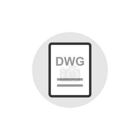 Ilustración de Dwg icono del archivo, vector ilustración diseño simple - Imagen libre de derechos