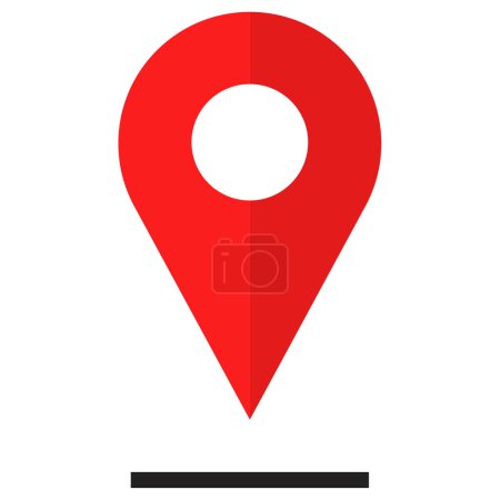 Illustration for Location icon vector isolated on white background, location logo illustration - Royalty Free Image