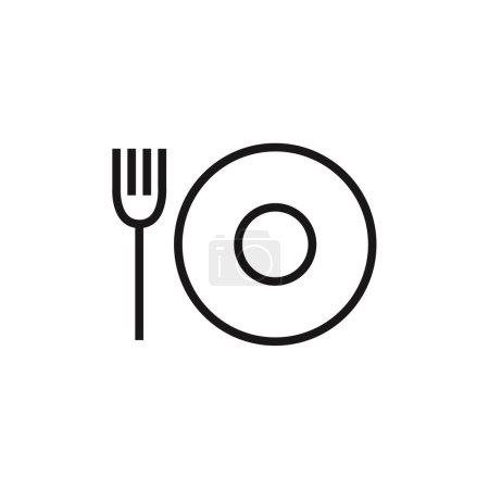 Ilustración de Logotipo de alimentos diseño vector ilustración plantilla - Imagen libre de derechos