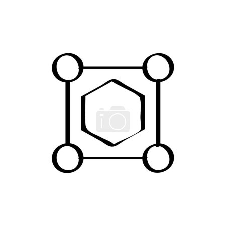 Illustration for Vector illustration of hexagon - Royalty Free Image