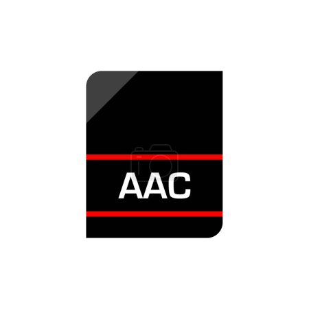 Illustration for Aac page file name, icon - Royalty Free Image