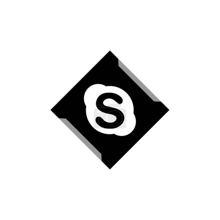 Ilustración de Skype messenger logo, vector de ilustración - Imagen libre de derechos