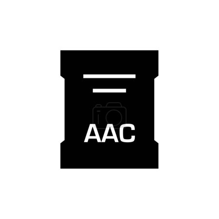 Illustration for Aac page file name, icon - Royalty Free Image