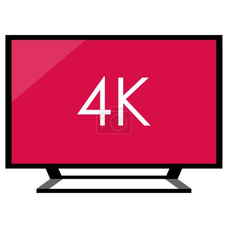 Ilustración de Diseño de ilustración de vectores de pantalla de TV 4k - Imagen libre de derechos