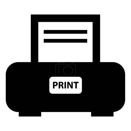 Téléchargez les illustrations : Imprimante. icône web illustration simple - en licence libre de droit
