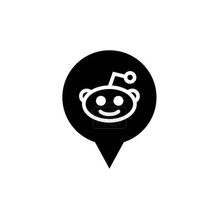 Illustration for Reddit social media logo, vector illustration - Royalty Free Image