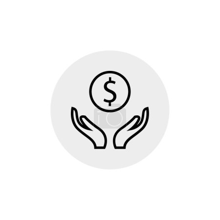 Illustration for Money icon. flat design - Royalty Free Image
