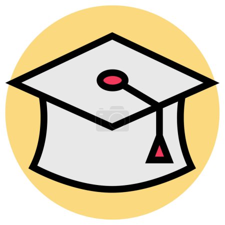 Illustration for Graduation cap. web icon - Royalty Free Image
