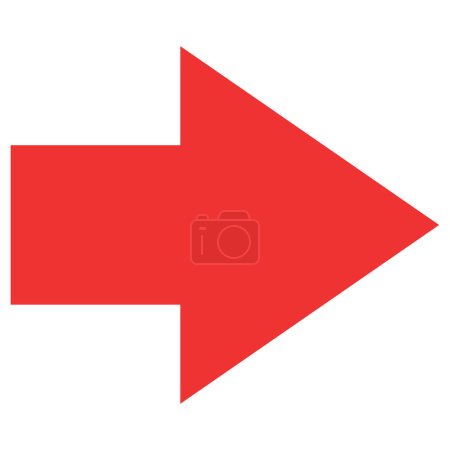 Illustration for Right arrow icon, vector illustration - Royalty Free Image