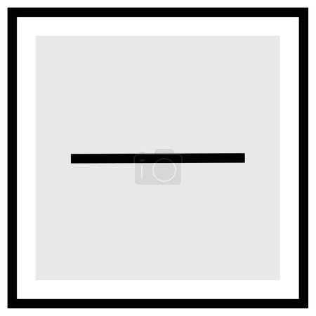 Téléchargez les illustrations : Icône vectorielle moins, illustration plate simple et minimaliste, symbole de ligne négative - en licence libre de droit
