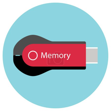 Ilustración de Usb icono de la unidad flash. ilustración vectorial. memoria stick - Imagen libre de derechos