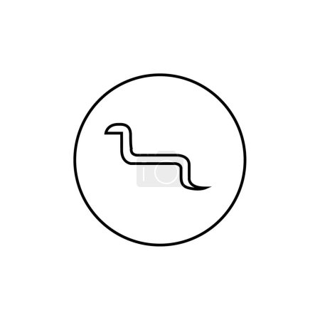 Téléchargez les illustrations : Serpent. icône de vecteur de culture égyptienne. - en licence libre de droit