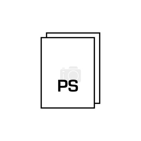 Illustration for Ps  file name extension icon - Royalty Free Image