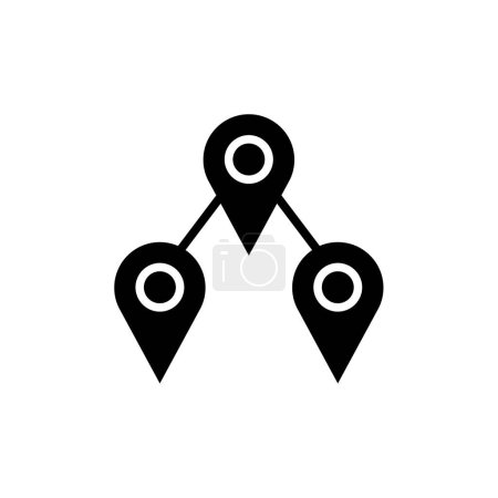navigation pin simple icon, vector illustration Poster 647352826