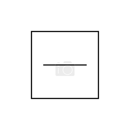Ilustración de Icono de marco cuadrado en estilo de línea en la ilustración de vector de fondo blanco - Imagen libre de derechos