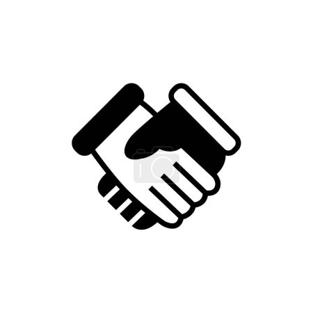 Téléchargez les illustrations : Handshake icon in vector. logotype - en licence libre de droit