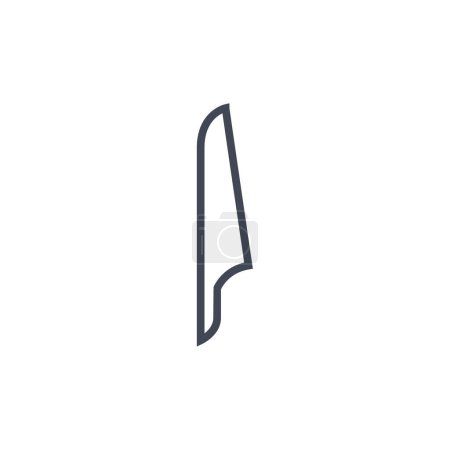 Téléchargez les illustrations : Icône de couteau unique, illustration vectorielle - en licence libre de droit