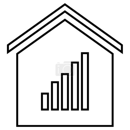 Ilustración de Icono de bienes raíces, vector de ilustración - Imagen libre de derechos