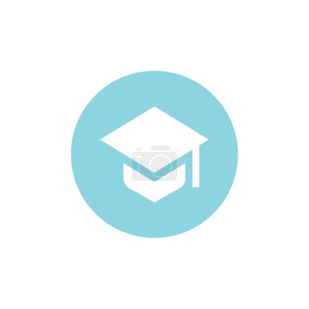 Illustration for Graduation cap icon. vector illustration - Royalty Free Image