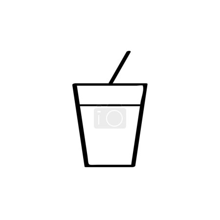 Téléchargez les illustrations : Illustration vectorielle de l'icône d'une boisson unique - en licence libre de droit