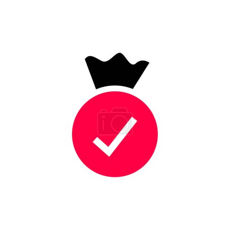 Illustration for Check mark icon, vector illustration - Royalty Free Image