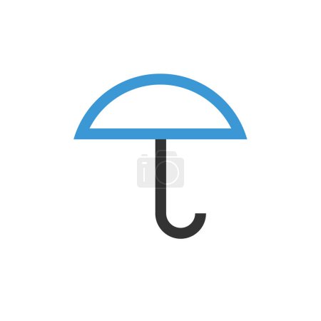 Illustration for Umbrella vector glyph color icon - Royalty Free Image