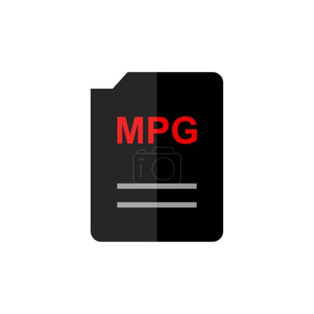 Illustration for Mpg file icon, vector illustration simple design - Royalty Free Image
