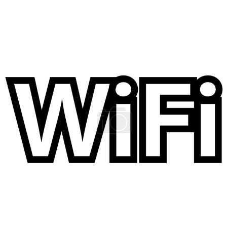 Illustration for Wifi sign vector illustration - Royalty Free Image
