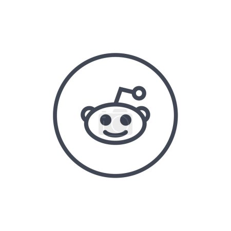 Illustration for Reddit social media logo, vector illustration - Royalty Free Image