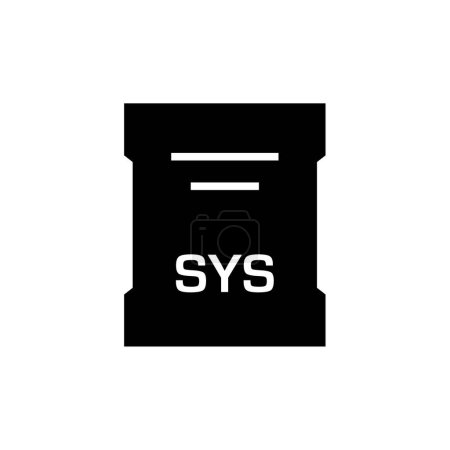 Ilustración de Sys extensión de página del sistema, icono - Imagen libre de derechos