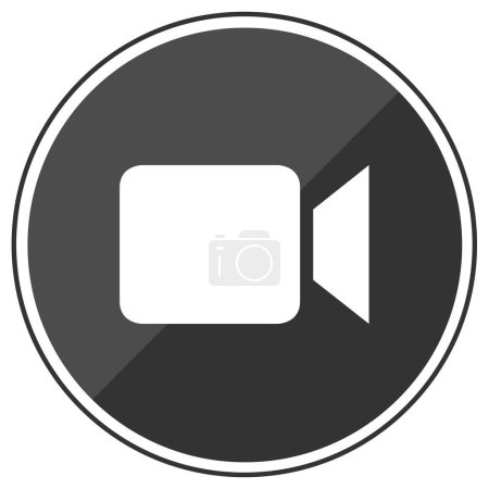 Illustration for Record video vector icon - Royalty Free Image
