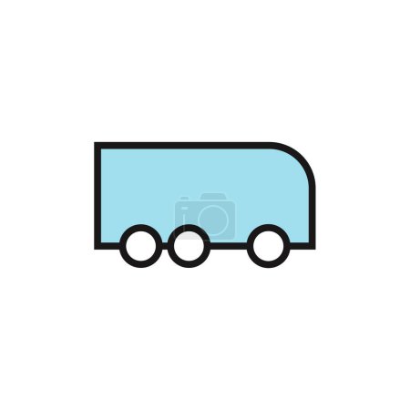 Téléchargez les illustrations : Illustration vectorielle de l'icône bus - en licence libre de droit