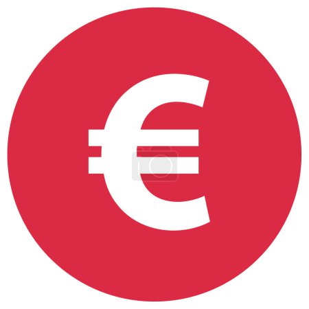 Illustration for Euro currency flat vector icon - Royalty Free Image