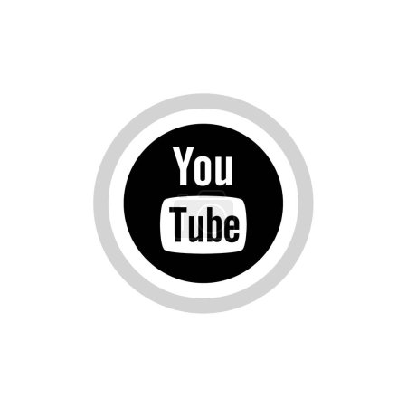 Illustration for You tube social media logo - Royalty Free Image