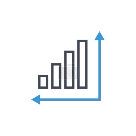 Illustration for Graph icon vector illustration - Royalty Free Image