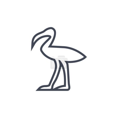 Photo for Vector logo, egyptian culture bird symbol - Royalty Free Image