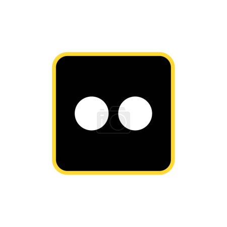 Ilustración de Logotipo de Flickr, servicio de alojamiento de imágenes y video, y comunidad en línea, ilustración vectorial - Imagen libre de derechos