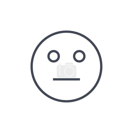 Illustration for Face emoji line icon, vector illustration. face emoji sign. linear symbol. - Royalty Free Image