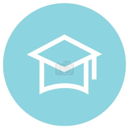 Illustration for Graduation cap icon. vector illustration - Royalty Free Image