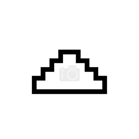 Illustration for Mayan pyramid temple icon - Royalty Free Image