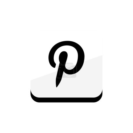 Téléchargez les illustrations : Pinterest logo des médias sociaux, illustration vectorielle - en licence libre de droit