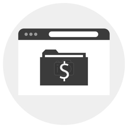 Illustration for Online payment, web icon, vector illustration - Royalty Free Image