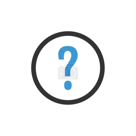 Illustration for Question mark flat icon, vector illustration - Royalty Free Image