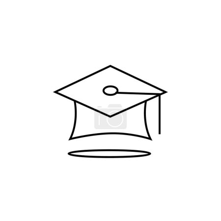 Ilustración de Icono de graduación, ilustración vectorial - Imagen libre de derechos